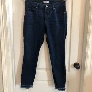 LOFT Ankle Crop Double Fray Jeans